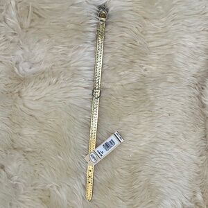 OmniPet Gold Leather and Jeweled Collar Size 16"